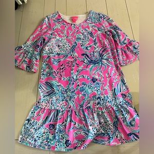 Lilly Pulitzer girls Sorrento Pink New Kids on the Dock dress XXL